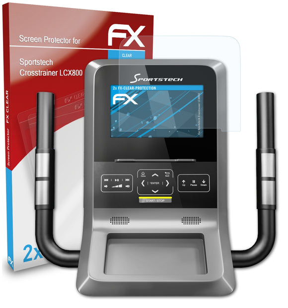 atFoliX FX-Clear Schutzfolie für Sportstech Crosstrainer LCX800