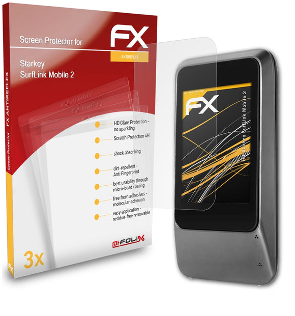 atFoliX FX-Antireflex Displayschutzfolie für Starkey SurfLink Mobile 2