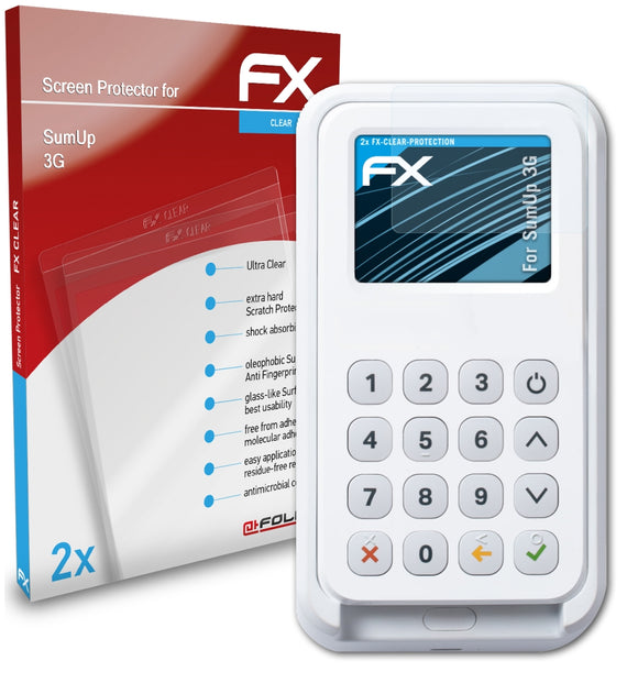 atFoliX FX-Clear Schutzfolie für SumUp 3G