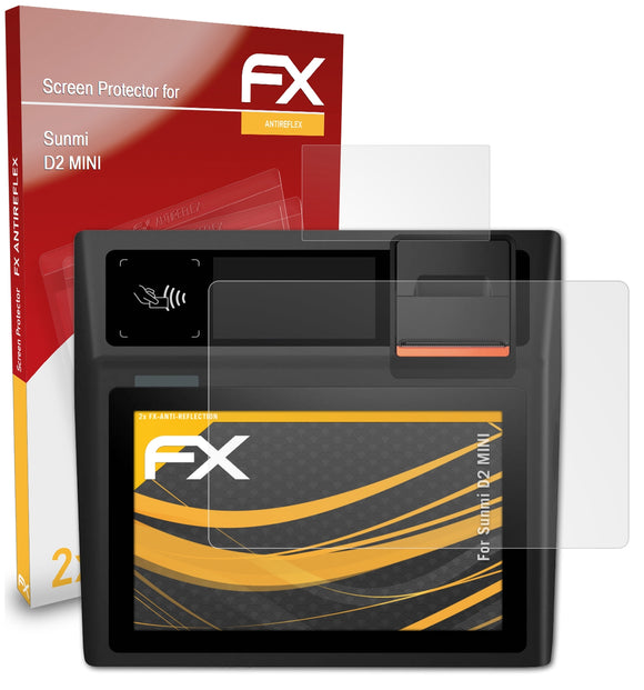 atFoliX FX-Antireflex Displayschutzfolie für Sunmi D2 MINI