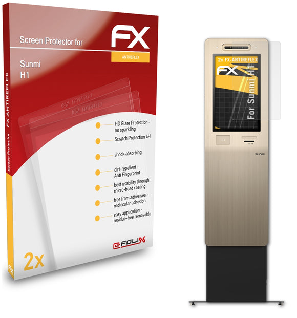 atFoliX FX-Antireflex Displayschutzfolie für Sunmi H1