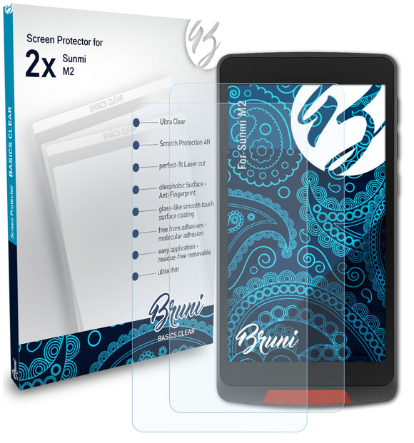 Bruni Basics-Clear Displayschutzfolie für Sunmi M2