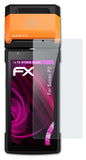 Glasfolie atFoliX kompatibel mit Sunmi P2, 9H Hybrid-Glass FX