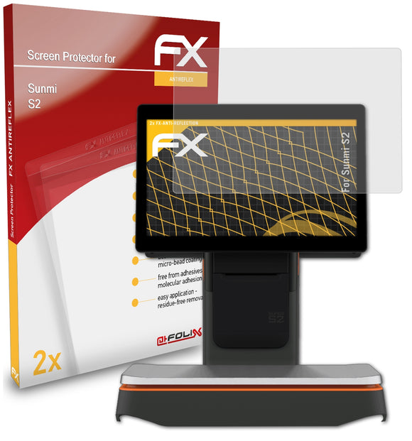 atFoliX FX-Antireflex Displayschutzfolie für Sunmi S2