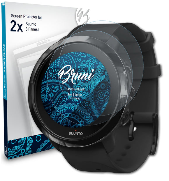 Bruni Basics-Clear Displayschutzfolie für Suunto 3 Fitness