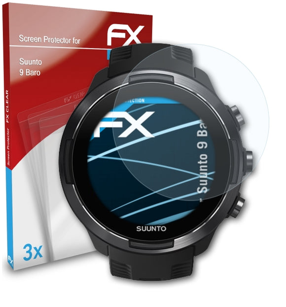 atFoliX FX-Clear Schutzfolie für Suunto 9 Baro