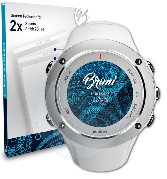 Bruni Basics-Clear Displayschutzfolie für Suunto Ambit 2S HR