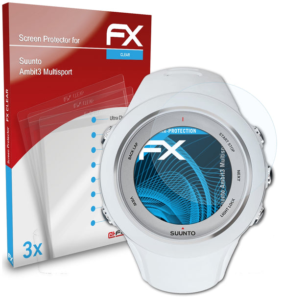 atFoliX FX-Clear Schutzfolie für Suunto Ambit3 Multisport