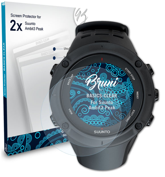 Bruni Basics-Clear Displayschutzfolie für Suunto Ambit3 Peak