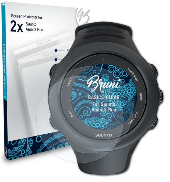 Bruni Basics-Clear Displayschutzfolie für Suunto Ambit3 Run