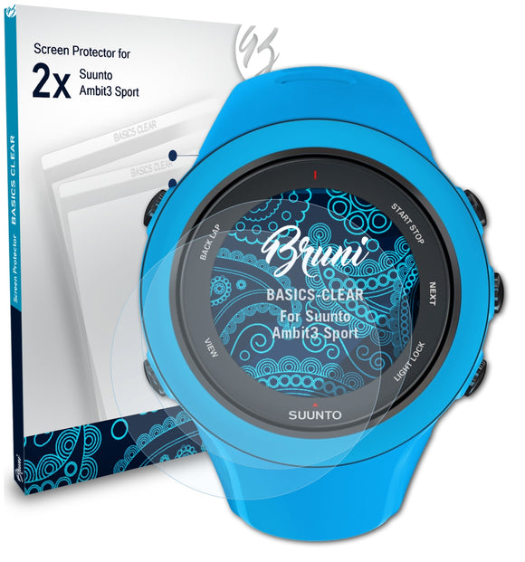 Bruni Basics-Clear Displayschutzfolie für Suunto Ambit3 Sport