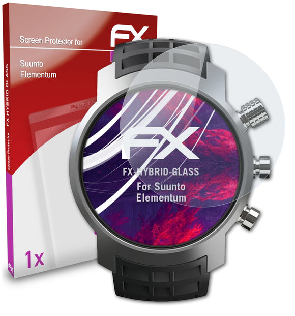 atFoliX FX-Hybrid-Glass Panzerglasfolie für Suunto Elementum