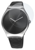 Glasfolie atFoliX kompatibel mit Swatch Black Quilted, 9H Hybrid-Glass FX
