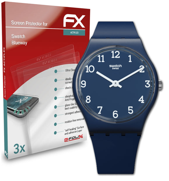 atFoliX FX-ActiFleX Displayschutzfolie für Swatch Blueway