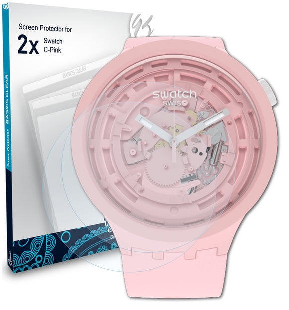 Bruni Basics-Clear Displayschutzfolie für Swatch C-Pink