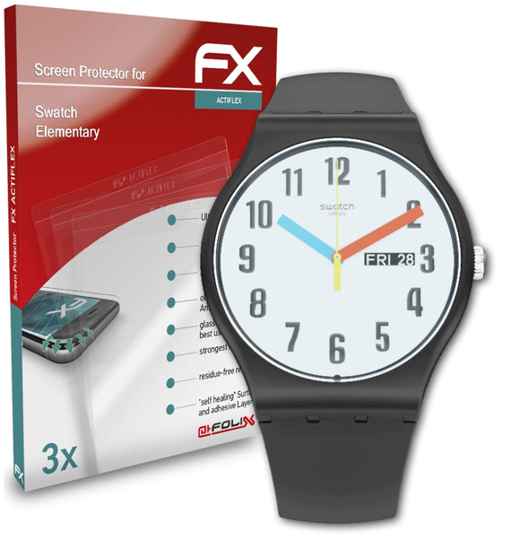 atFoliX FX-ActiFleX Displayschutzfolie für Swatch Elementary