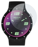 Glasfolie atFoliX kompatibel mit Swatch Futuristic Black, 9H Hybrid-Glass FX