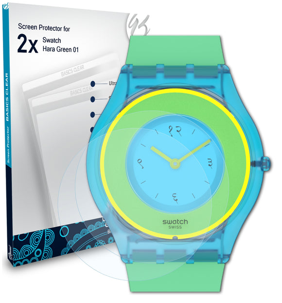 Bruni Basics-Clear Displayschutzfolie für Swatch Hara Green 01