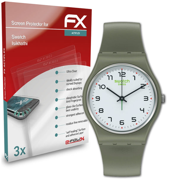 atFoliX FX-ActiFleX Displayschutzfolie für Swatch Isikhathi