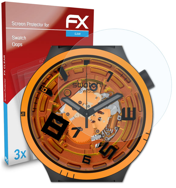 atFoliX FX-Clear Schutzfolie für Swatch Oops