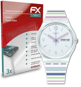 atFoliX FX-ActiFleX Displayschutzfolie für Swatch Pastel Zebra