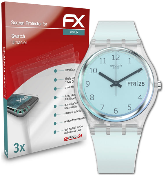 atFoliX FX-ActiFleX Displayschutzfolie für Swatch Ultraciel