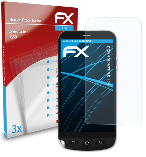 atFoliX FX-Clear Schutzfolie für Swissvoice G50