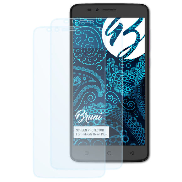 Bruni Basics-Clear Displayschutzfolie für T-Mobile Revvl Plus