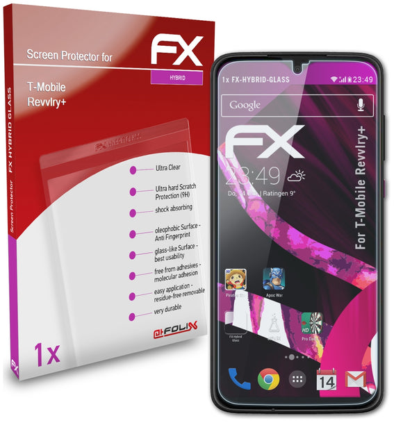 atFoliX FX-Hybrid-Glass Panzerglasfolie für T-Mobile Revvlry+