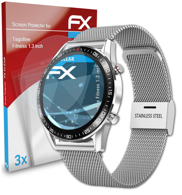 atFoliX FX-Clear Schutzfolie für TagoBee Fitness 1.3 inch
