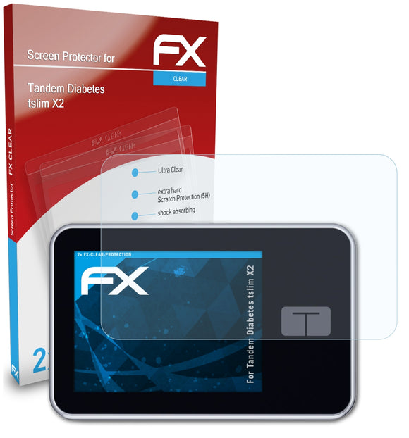 atFoliX FX-Clear Schutzfolie für Tandem Diabetes tslim X2