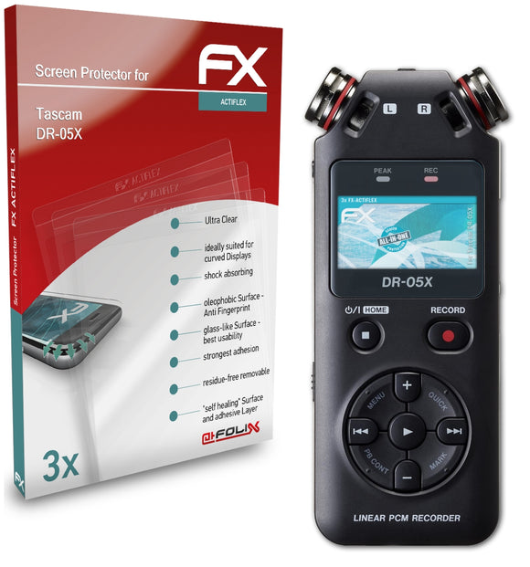 atFoliX FX-ActiFleX Displayschutzfolie für Tascam DR-05X