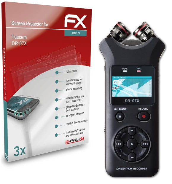 atFoliX FX-ActiFleX Displayschutzfolie für Tascam DR-07X