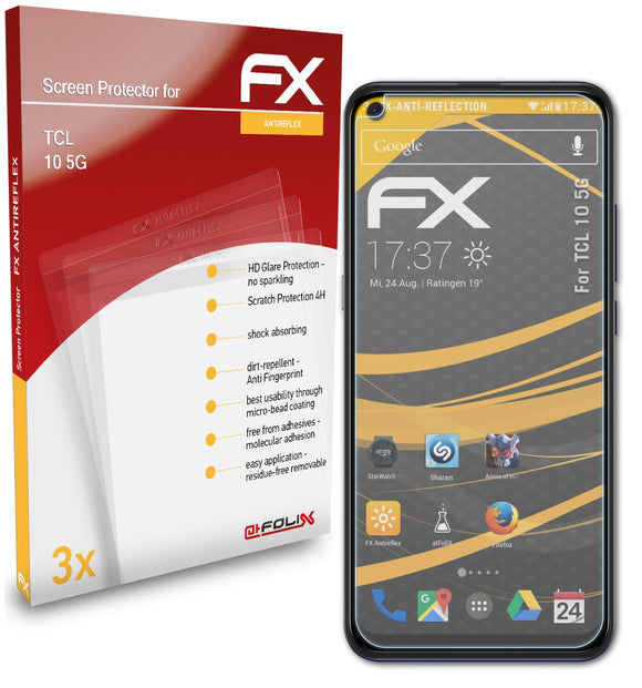 atFoliX FX-Antireflex Displayschutzfolie für TCL 10 5G