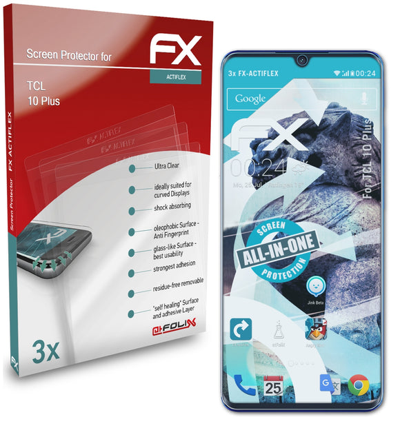 atFoliX FX-ActiFleX Displayschutzfolie für TCL 10 Plus