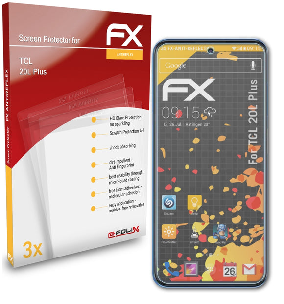atFoliX FX-Antireflex Displayschutzfolie für TCL 20L Plus