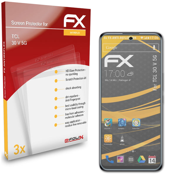 atFoliX FX-Antireflex Displayschutzfolie für TCL 30 V 5G