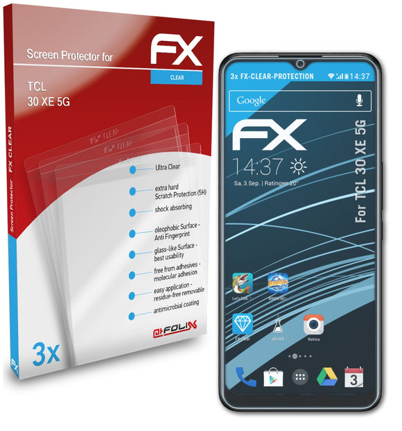 atFoliX FX-Clear Schutzfolie für TCL 30 XE 5G