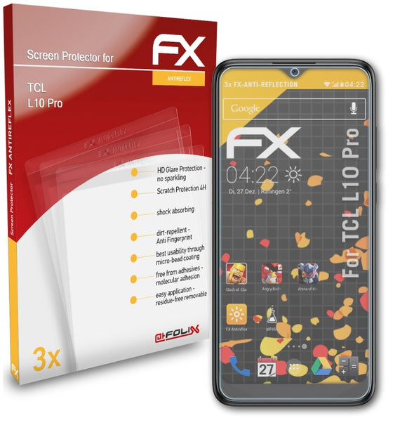atFoliX FX-Antireflex Displayschutzfolie für TCL L10 Pro