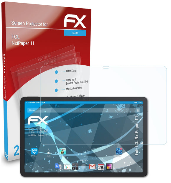 atFoliX FX-Clear Schutzfolie für TCL NxtPaper 11