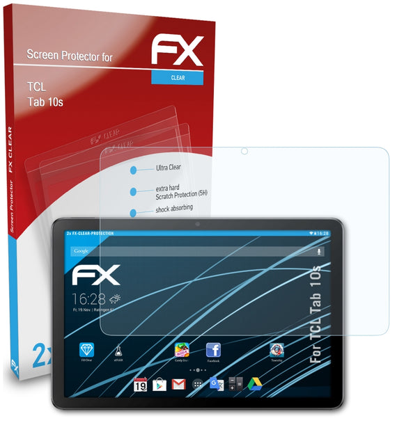 atFoliX FX-Clear Schutzfolie für TCL Tab 10s