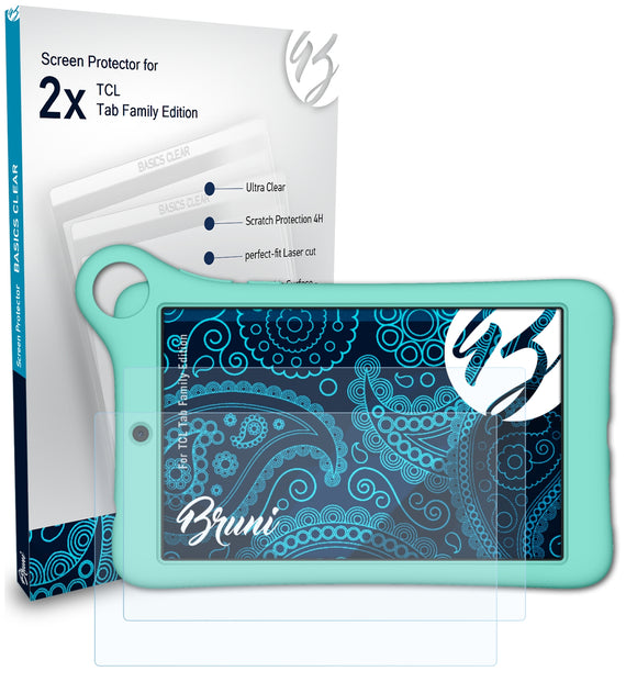 Bruni Basics-Clear Displayschutzfolie für TCL Tab Family Edition
