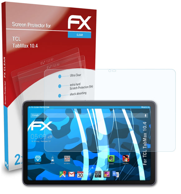 atFoliX FX-Clear Schutzfolie für TCL TabMax 10.4