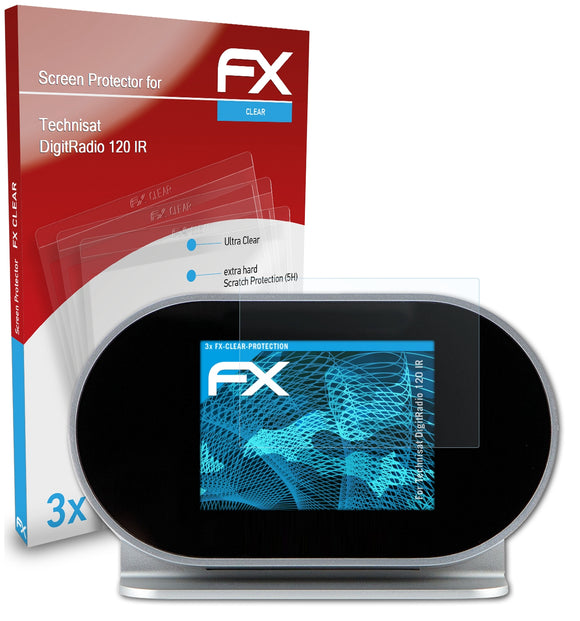 atFoliX FX-Clear Schutzfolie für Technisat DigitRadio 120 IR