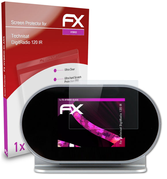 atFoliX FX-Hybrid-Glass Panzerglasfolie für Technisat DigitRadio 120 IR