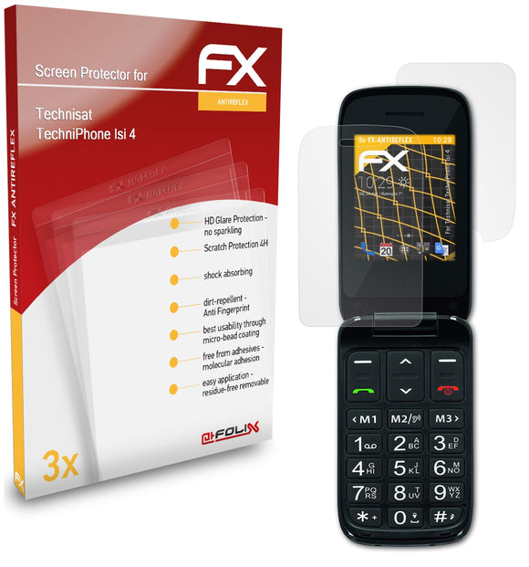 atFoliX FX-Antireflex Displayschutzfolie für Technisat TechniPhone Isi 4