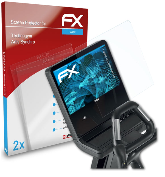 atFoliX FX-Clear Schutzfolie für Technogym Artis Synchro