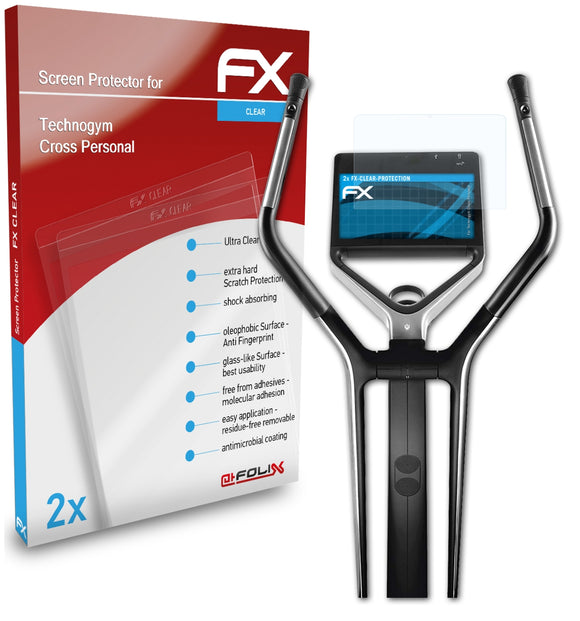 atFoliX FX-Clear Schutzfolie für Technogym Cross Personal