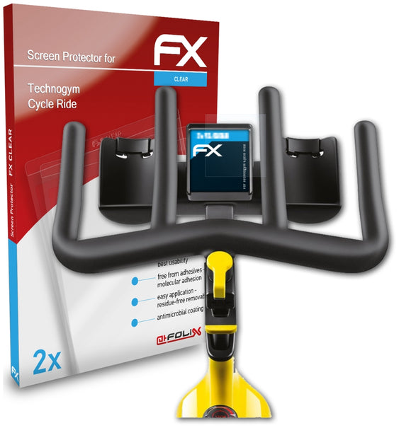 atFoliX FX-Clear Schutzfolie für Technogym Cycle Ride