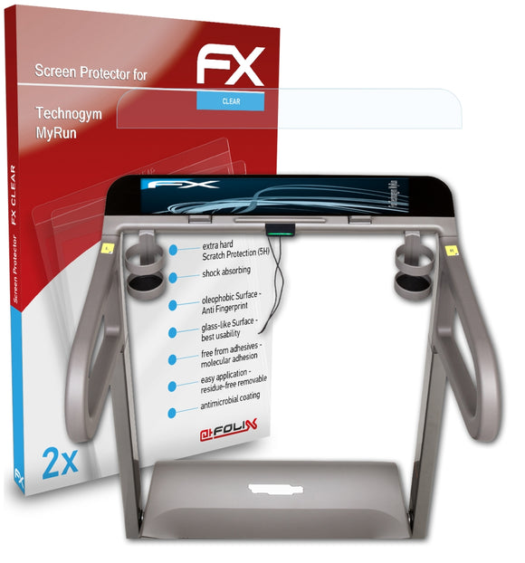 atFoliX FX-Clear Schutzfolie für Technogym MyRun